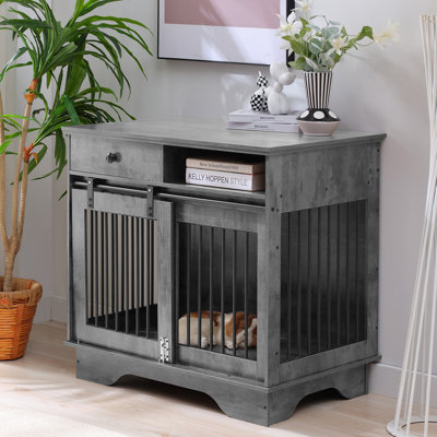 Tucker Murphy Pet™ 37.8''W Modern Dog Crate Furniture With Drawer And ...